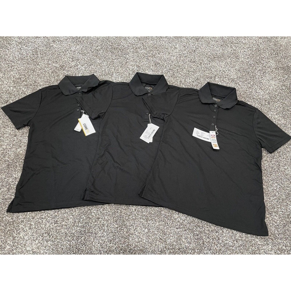 Core 365 Polo Shirt Ladies XS Black Set Of 3 UV Protection R7